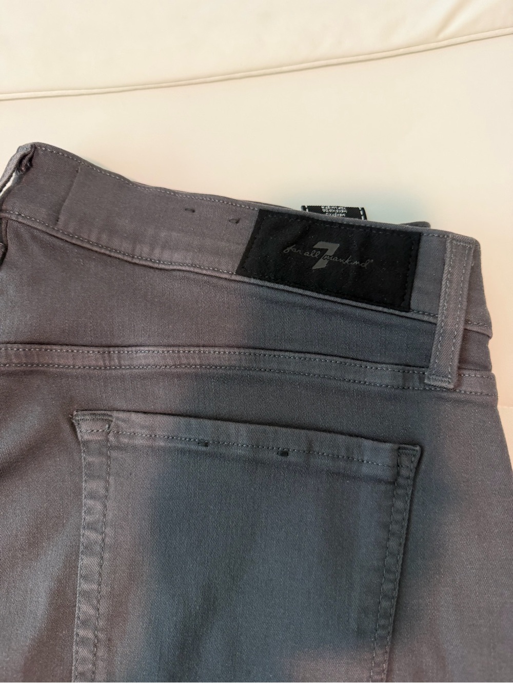7 For All Mankind Men's Charcoal Slim Skinny jeans